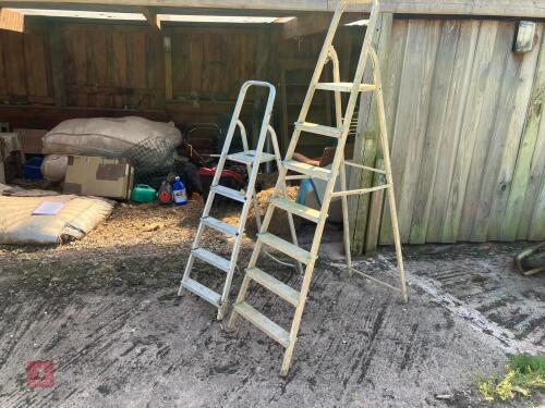PAIR OF ALUMINUM STEP LADDERS