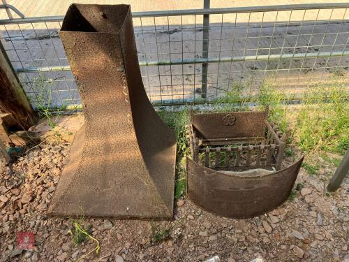 VINTAGE FIRE GRATE AND CANOPY