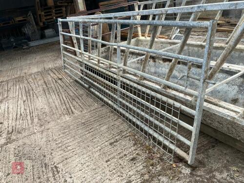 12' HALF MESH GALVANISED YARD GATE