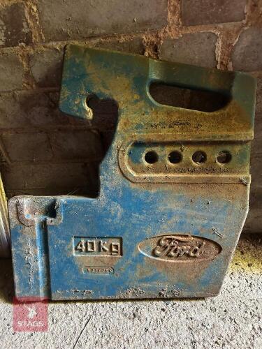 9 X 40KG FORD FRONT WEIGHTS