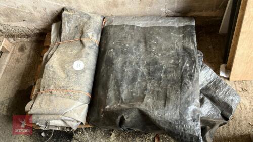 TWO USED HAY TARPAULINS (57)