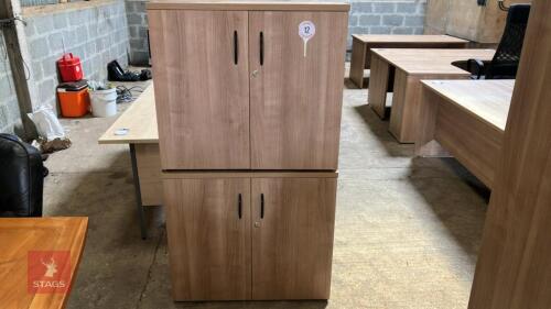 2 OFFICE STORAGE CUPBOARDS (12)