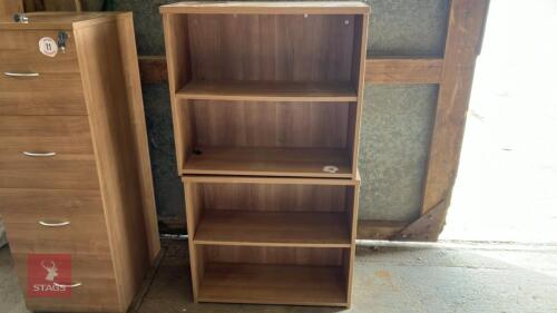 2 OFFICE STORAGE SHELVES (14)