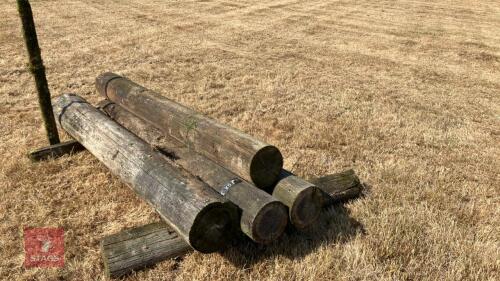 5 MIXED TELEGRAPH POLES