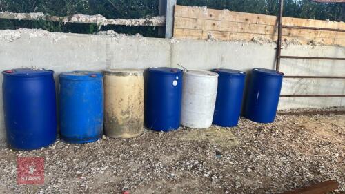 7 X 200 LITRE BARRELS (423)