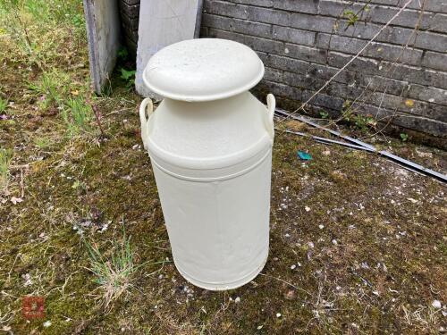 ALUMINIUM MILK CHURN C/W LID