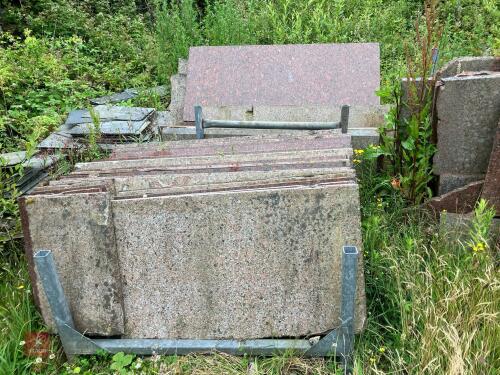 10 X 5'X2' ROYAL RED GRANITE SLABS