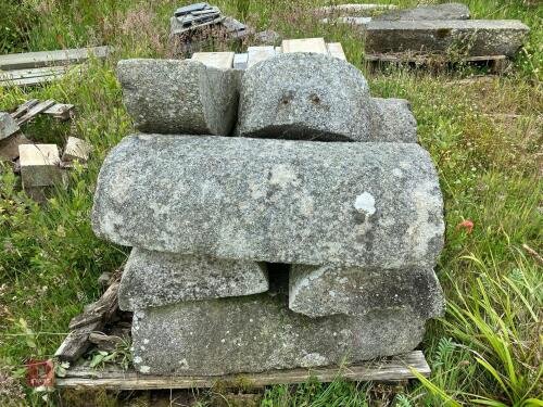 QTY OF GRANITE CAPPING STONES