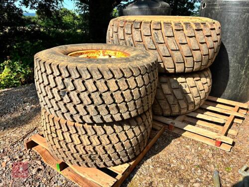 FULL SET OF TITAN TURF CENTRES & TYRES