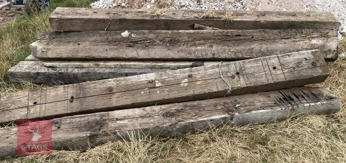 9 RAILWAY SLEEPERS