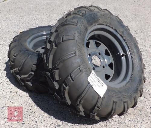 PAIR OF RTV400 & RTV500 REAR WHEEL/TYRE
