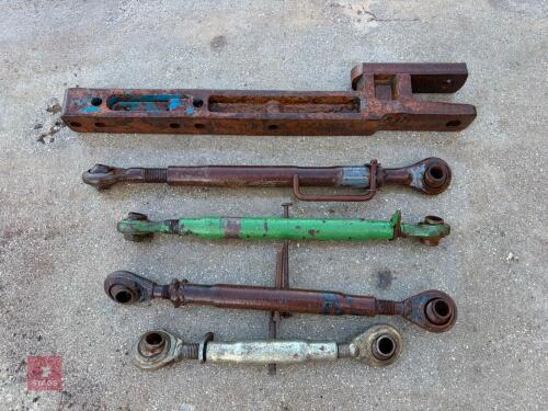 FORD TRACTOR DRAWBAR & QTY OF TOPLINKS