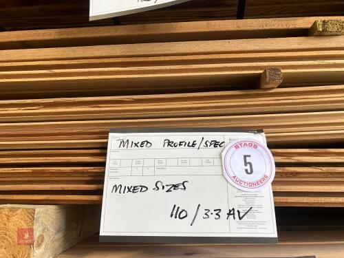 110 LENGTHS OF CEDAR CLADDING (5)