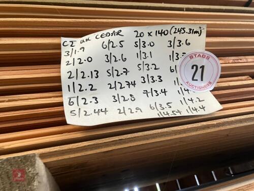 LARGE QUANTITY OF CEDAR CLADDING (21)