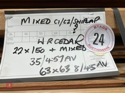 LARGE QUANTITY OF CEDAR CLADDING (24)