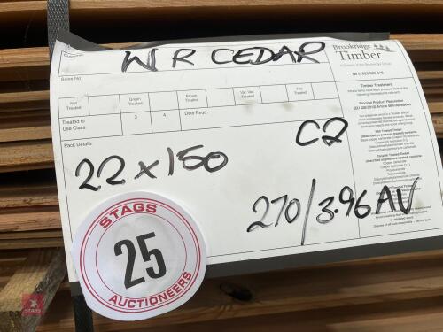 270 LENGTHS OF CEDAR CLADDING (25)