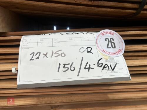 156 LENGTHS OF CEDAR CLADDING (26)