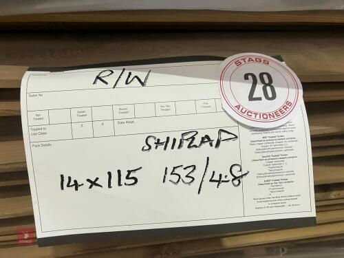 153 LENGTHS OF SHIPLAP BOARDS (28)