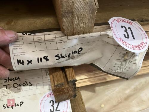22 LENGTHS OF SHIPLAP BOARDS (31)