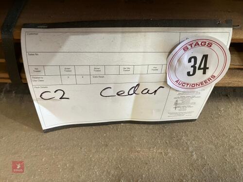 QUANTITY OF CEDAR CLADDING BOARDS (34)