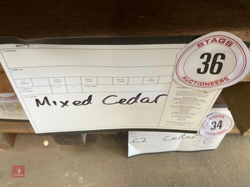 QTY OF MIXED CEDAR BOARDS/BATTENS (36)