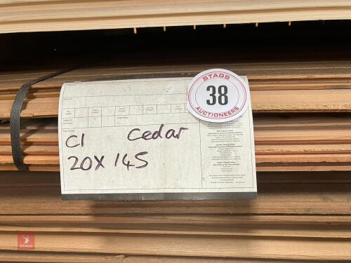 15 LENGTHS OF CEDAR CLADDING (38)