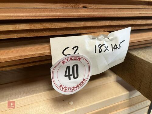 40 LENGTHS OF CEDAR CLADDING (40)