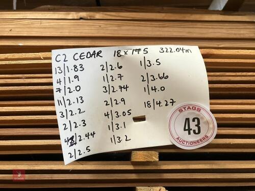 LARGE QUANTITY OF CEDAR CLADDING (43)