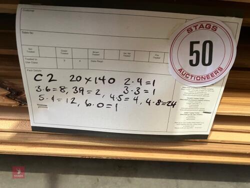 126 LENGTHS OF CEDAR CLADDING (50)