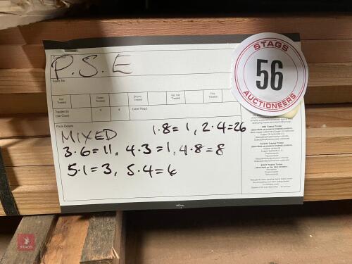 LARGE QUANTITY OF MIXED PSE TIMBER (56)