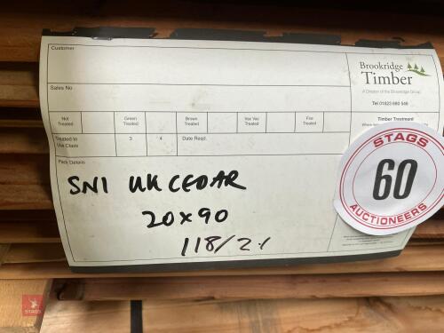 118 LENGTHS OF CEDAR CLADDING (60)