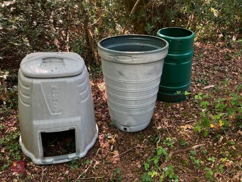 2 PLASTIC COMPOST BINS