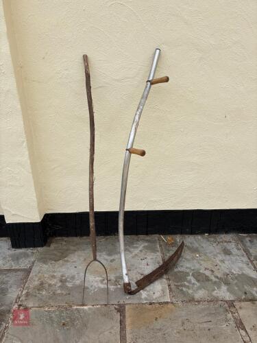 ALUMINIUM SCYTHE AND HAY FORK