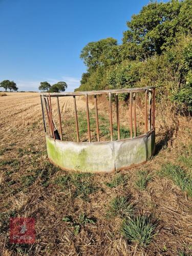 2 CATTLE HALF ROUND FEEDERS