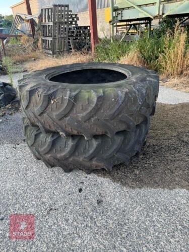 PAIR OF KLEBER 16.9 R34 TRACTOR TYRES