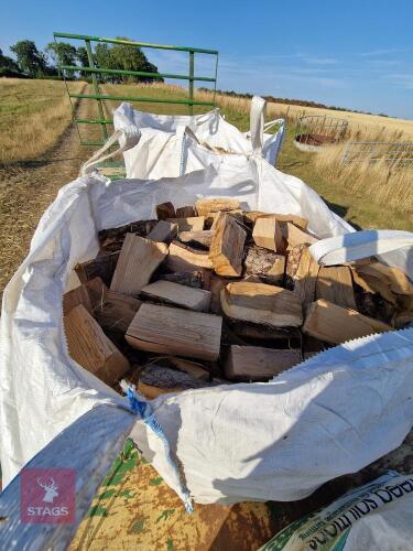 2 DUMPY BAGS OF LOGS