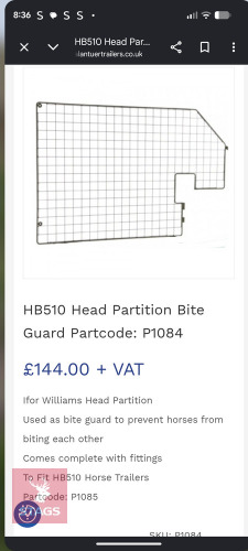IFOR WILLIAMS 510 HORSEBOX HEAD GUARD