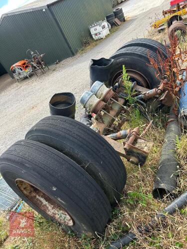 10 STUD LORRY AXLE WITH WHEELS