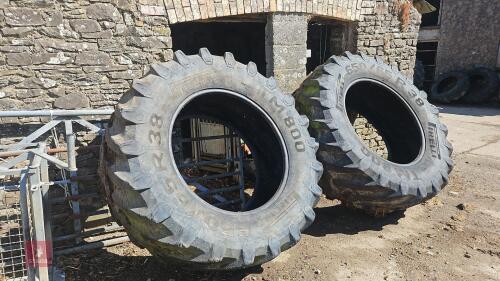 PAIR OF 650/65 R38 TYRES