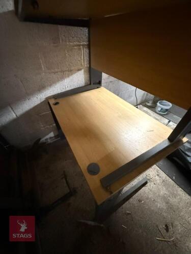 2 X WOODEN TOP OFFICE DESKS