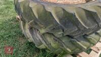 2X REAR TRACTOR WHEELS & TYRES - 8