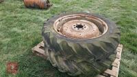 2X REAR TRACTOR WHEELS & TYRES - 10