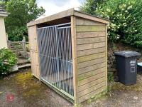 LARGE WOODEN DOG KENNEL AND RUN - 25