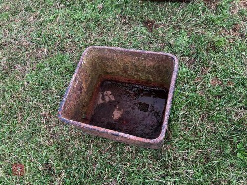 19'' X 16'' X 12'' CAST FEED TROUGH