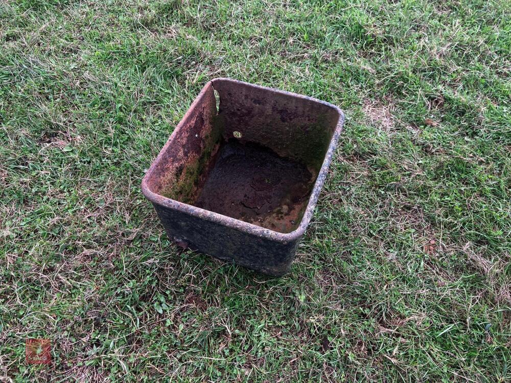 19'' X 16'' X 12'' CAST FEED TROUGH