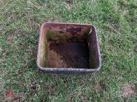 19'' X 16'' X 12'' CAST FEED TROUGH - 2