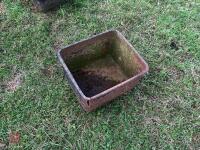 19'' X 16'' X 12'' CAST FEED TROUGH - 7