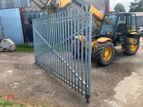 PAIR OF GALVANISED PALLISADE GATES