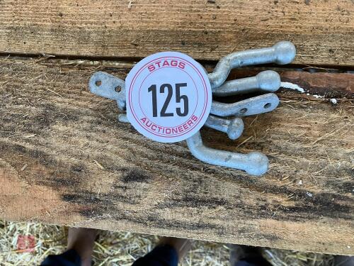 5 GALVANISED SMALL GATE LATCHES (125)