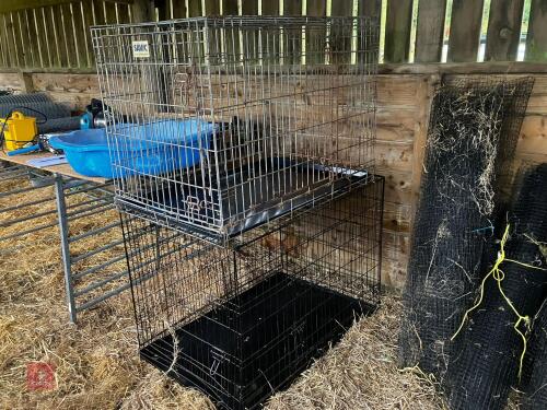 2 DOG CAGES